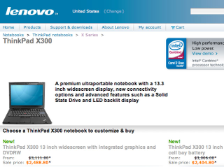 Illustration for article titled Ultralight Lenovo X300 Series Thinkpad Leaked